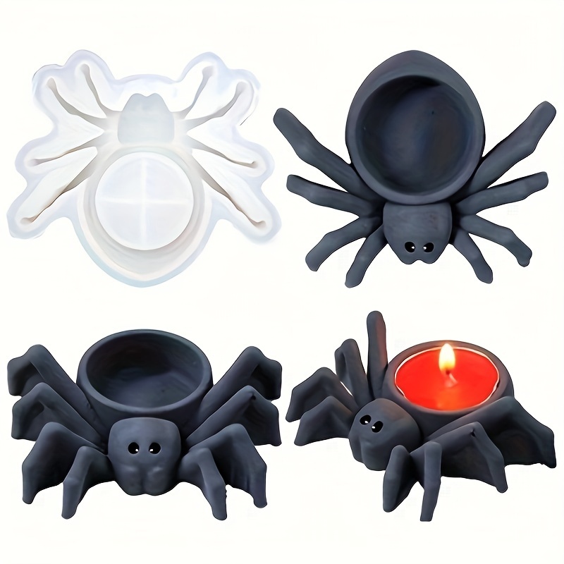Candle Holder Supplies - Cetakan Silikon untuk Lilin Berbentuk Laba-laba,