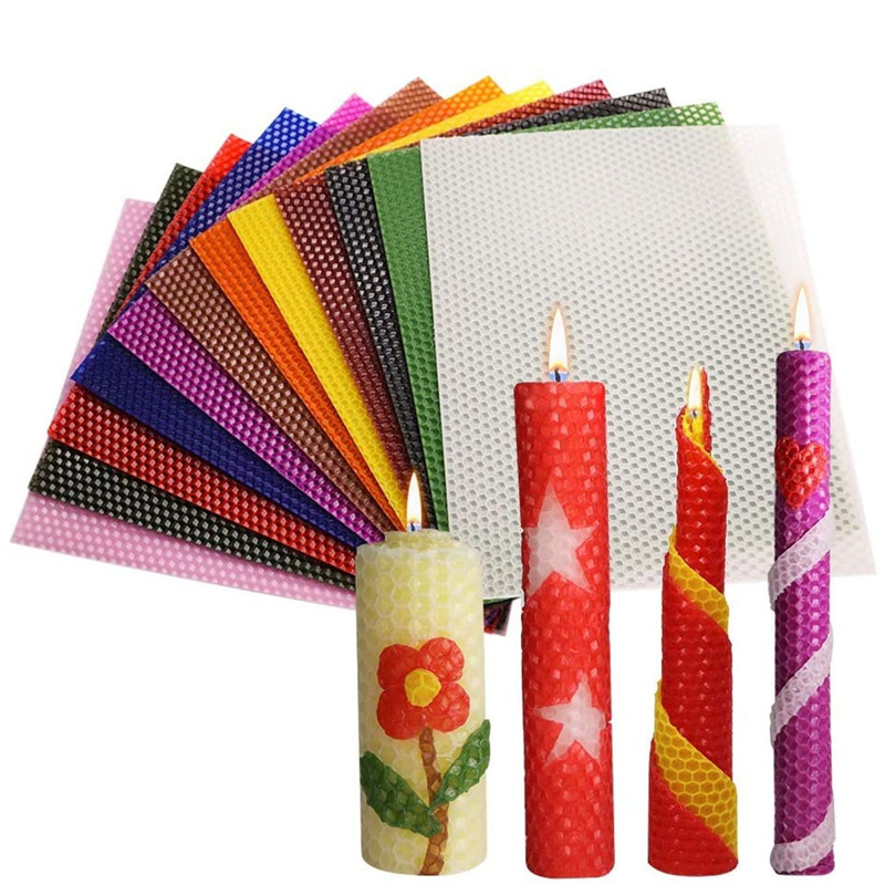 Beeswax Sheet Roll - 6Pcs 12 Warna Lembar Lilin Lebah