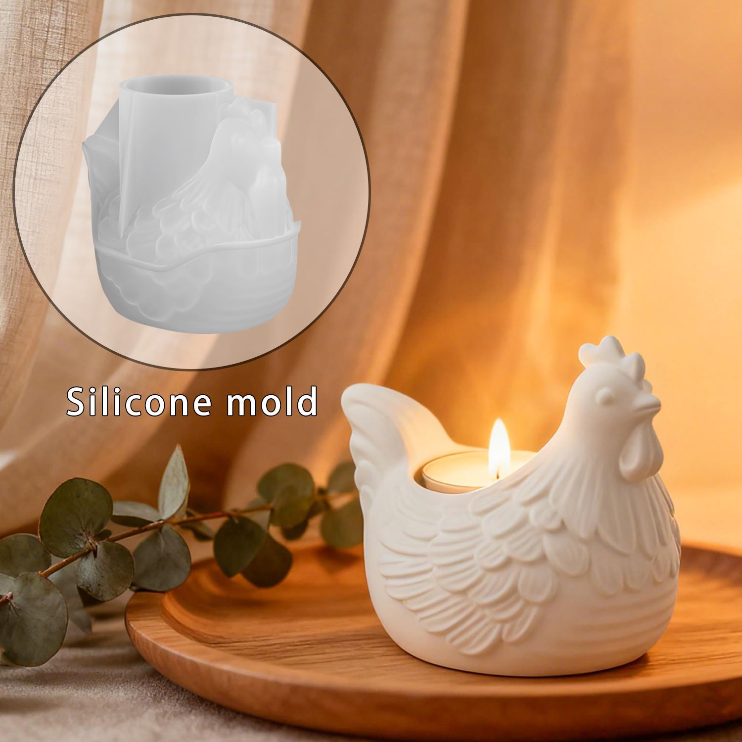 Candle Holder Supplies - Cetakan Resin Epoksi DIY 3D Tempat