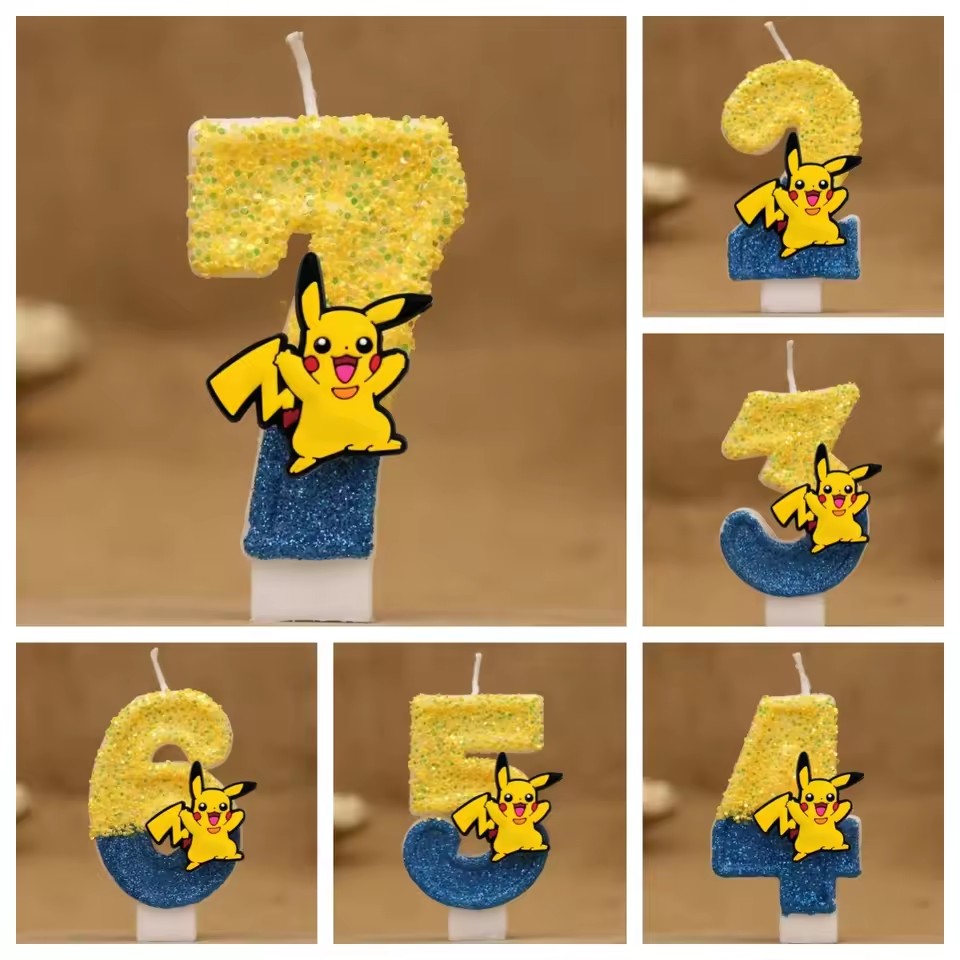 Candle Surprise - Lilin Pokemon Kartun Kue Figur Anime