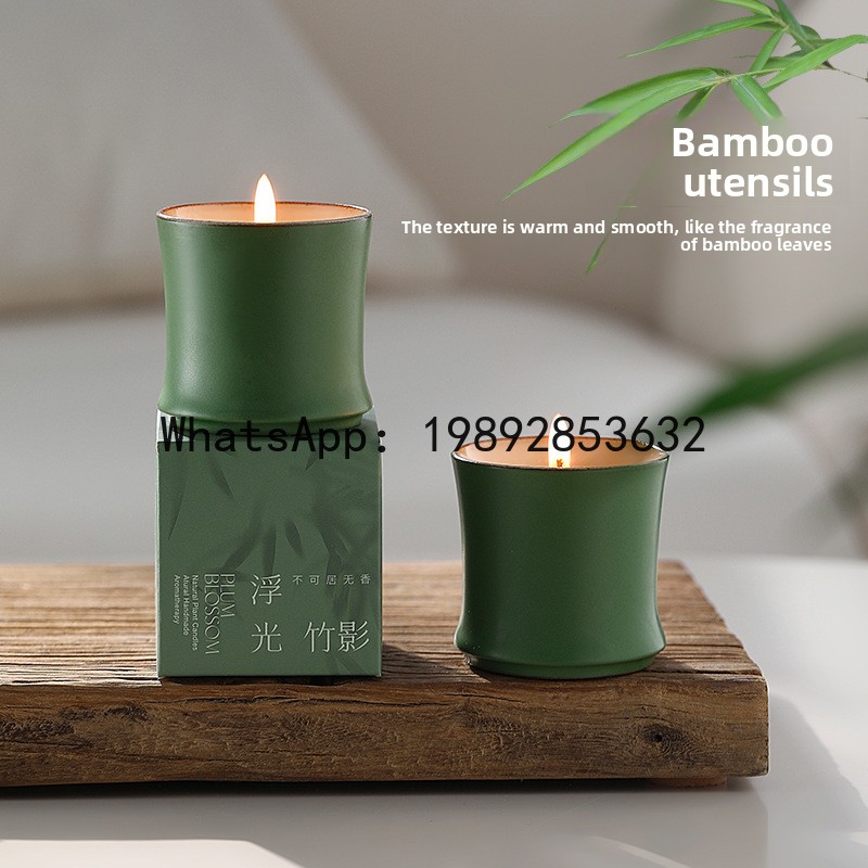 Candle Souvenir - Kotak hadiah lilin wangi LZ bambu