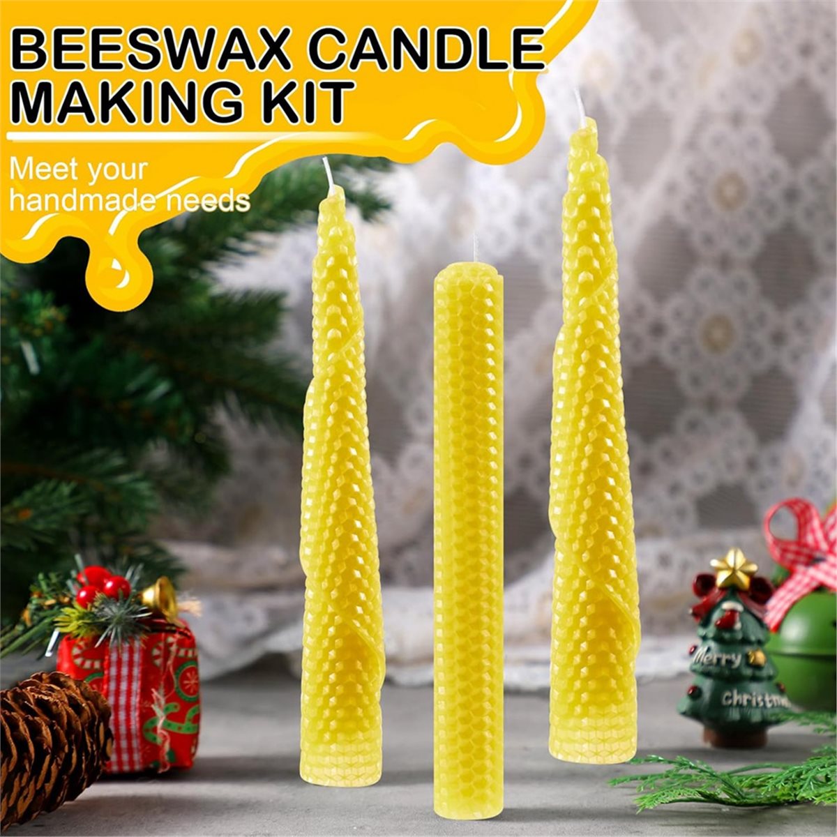 Beeswax Sheet Roll - N94R 24 Pcs Perlengkapan Pembuatan Lilin