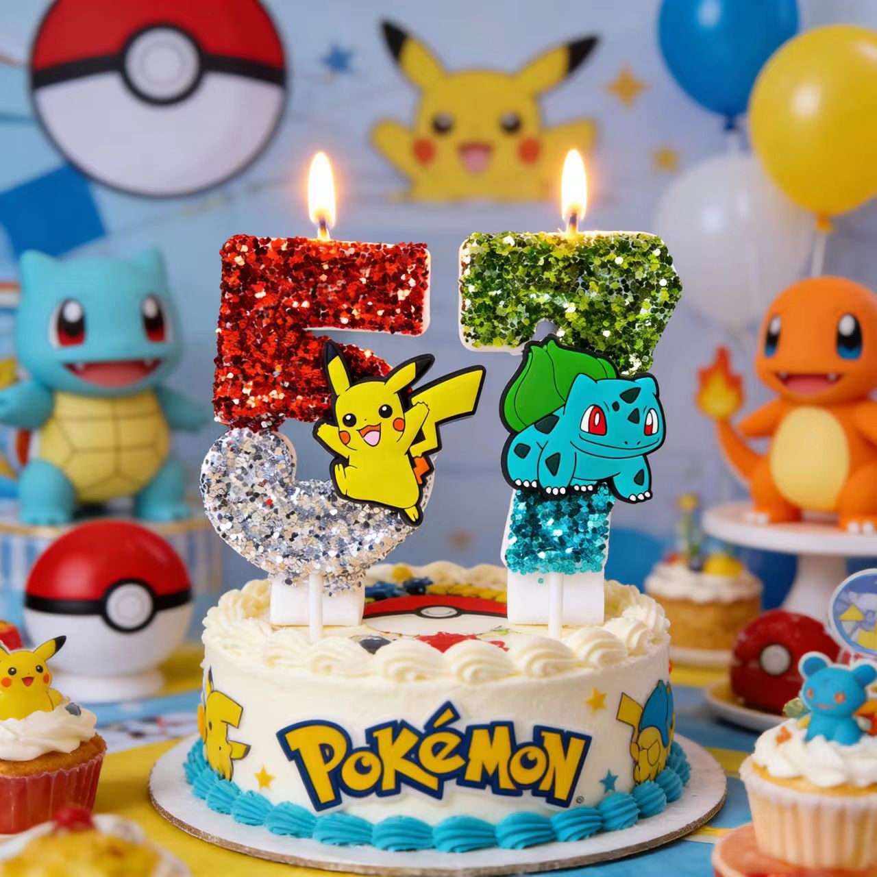 Candle Surprise - Lilin Pokemon Lucu Nomor 0-9 Lilin