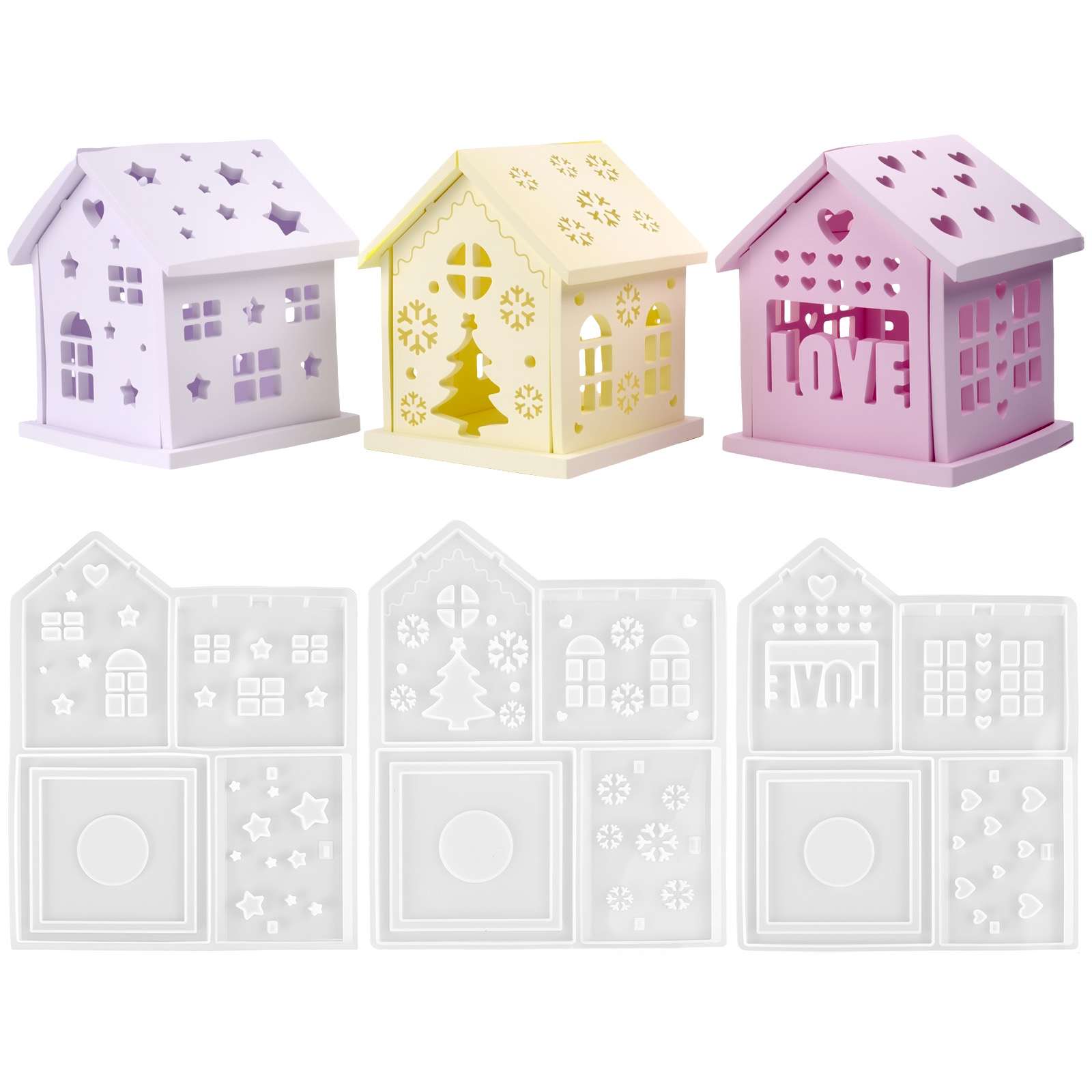 Cetakan Silikon Rumah 3D DIY P - Candle Holder Supplies ulasan dan harga