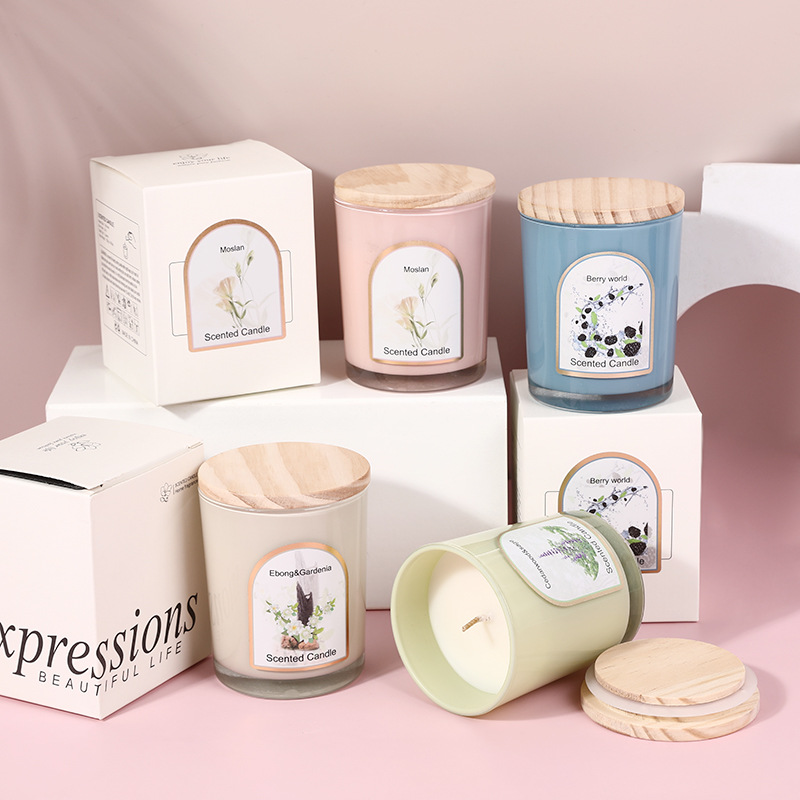 Lilin wangi berwarna dengan pe - Candle Souvenir ulasan dan harga