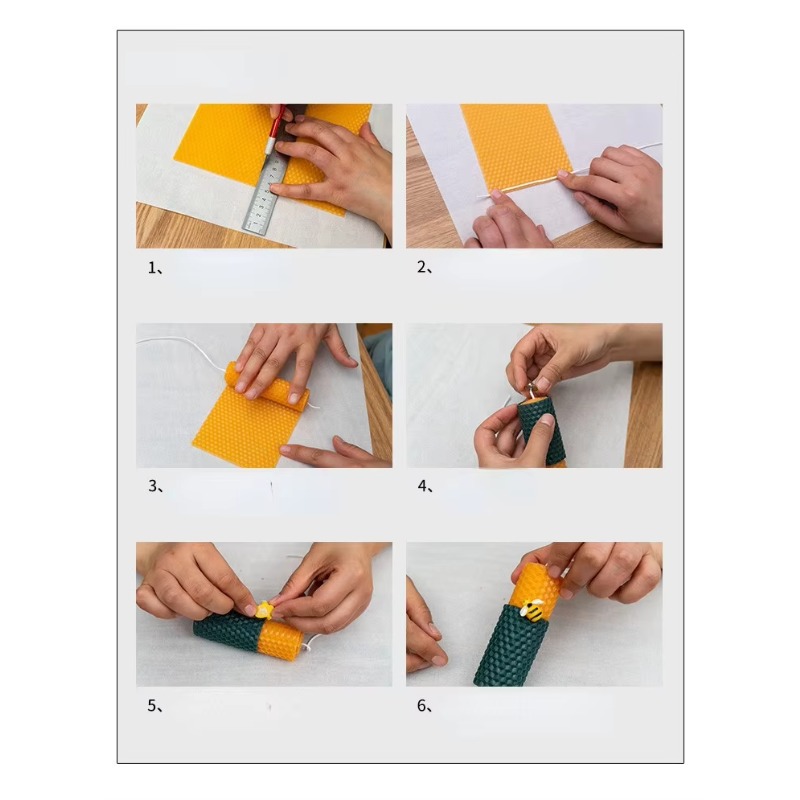 12pcs/set 15*20CM Lembaran Lil - Beeswax Sheet Roll ulasan dan harga
